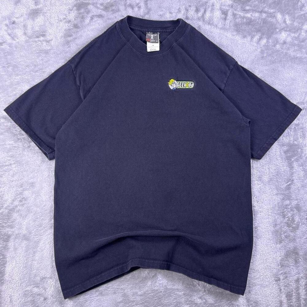 Vintage Geek 03 Graphic T-Shirt Men’s Medium Black Hanes Beefy-T